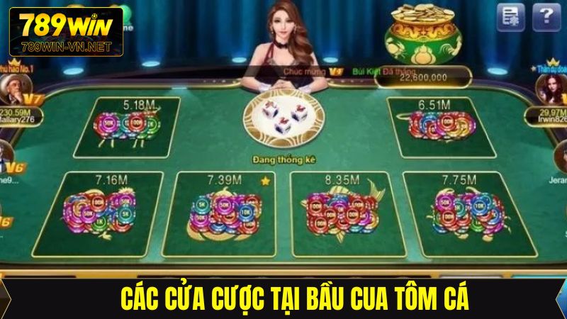 Khám phá các cửa cược phổ biến tại bầu cua tôm cá